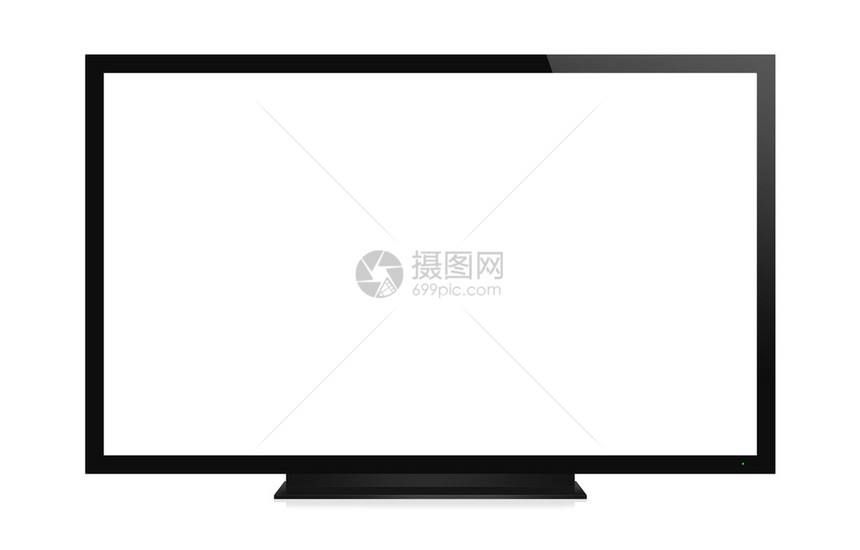 空白屏幕显示的电视显示孤图片