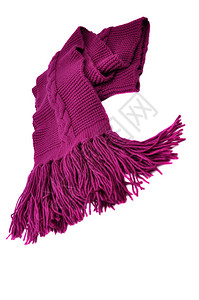 紫色围巾白色上孤立图片