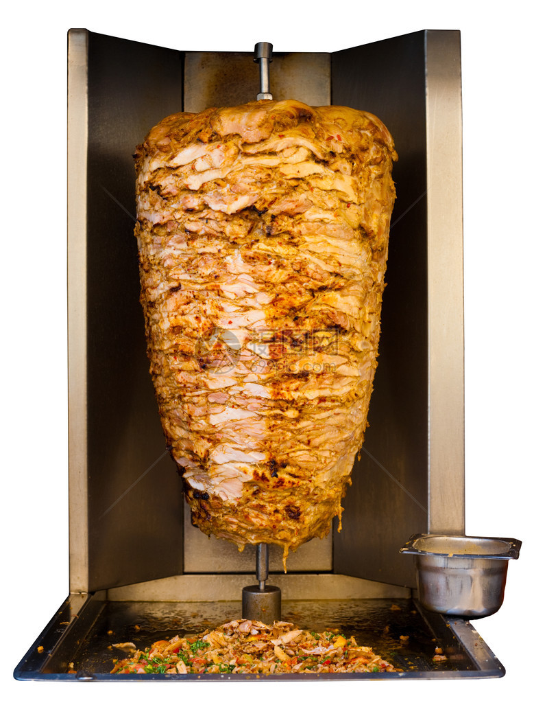 一种在中东阿拉伯的沙瓦玛三明治中供应的传统肉类图片