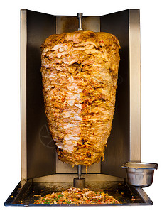 一种在中东阿拉伯的沙瓦玛三明治中供应的传统肉类图片