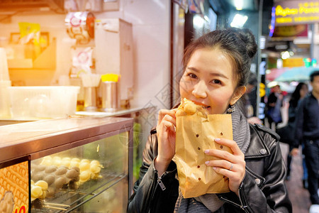 在香港吃华夫饼街图片