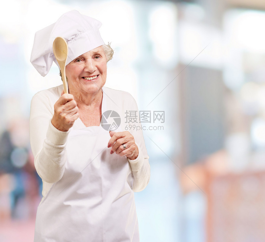 高级厨师女士用木勺子图片