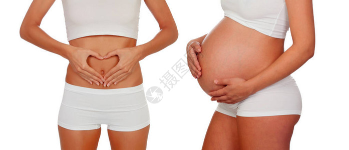怀孕前后和孕前后白种下孤图片