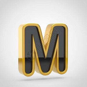 字母m大写的3D渲染图片