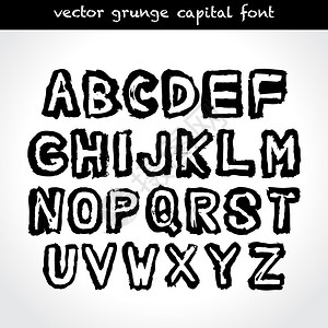 Grunge类型大写字体图片