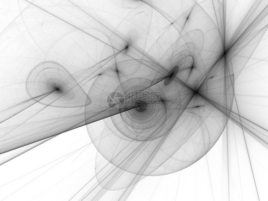 具有空间轨迹暗物质和能量黑白抽象纹理3D渲染的图片