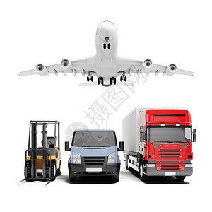 3d全球货物运输概念图片