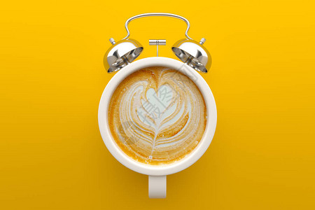 咖啡时间概念Latte图片