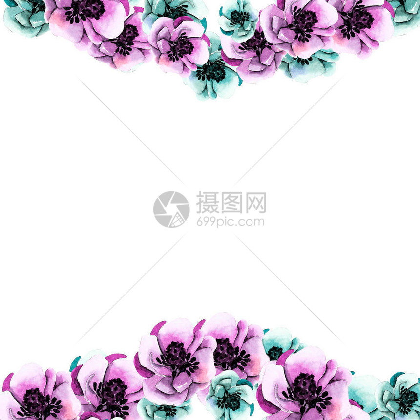 水彩装饰花卉背景图片