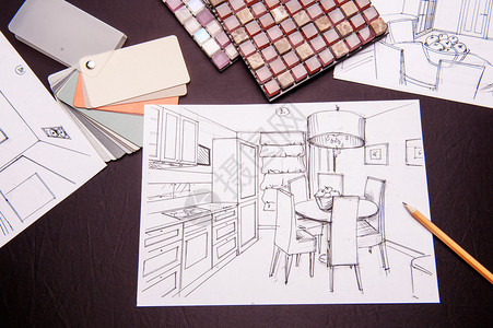 室内草图卧室客厅厨房图片