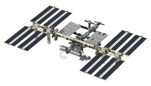 白背景国际空间站3D图片