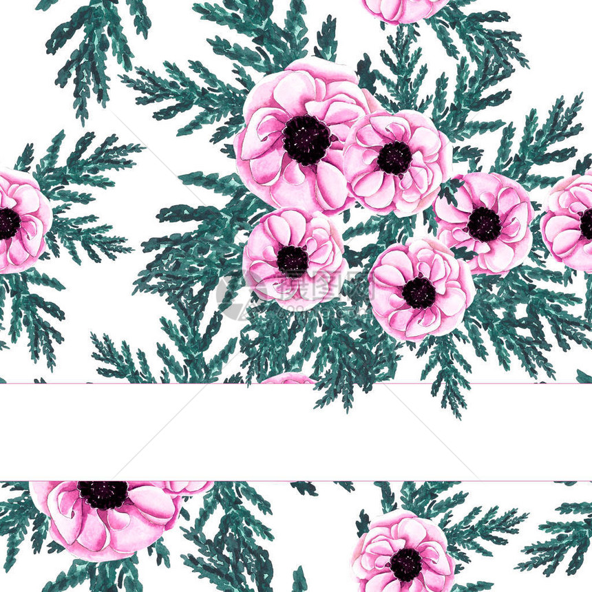 水彩装饰花卉背景图片