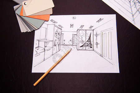 室内草图卧室客厅厨房图片