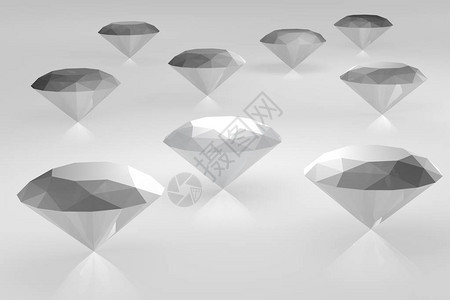 3D钻石对珠宝奢侈品财富等主题图片