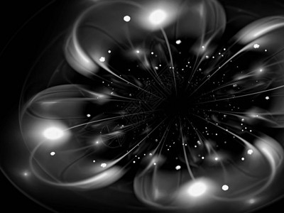 抽象黑白花计算机生成的图像图片