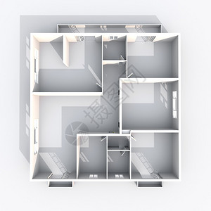 纸模型公寓3d室内渲染背景图片