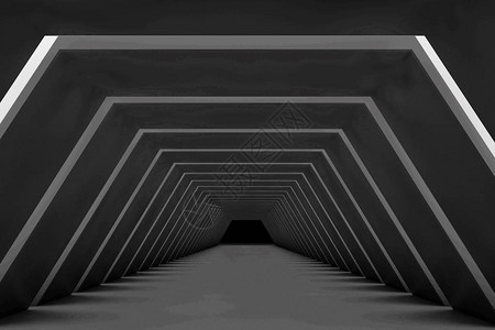 抽象的3d隧道内部图片