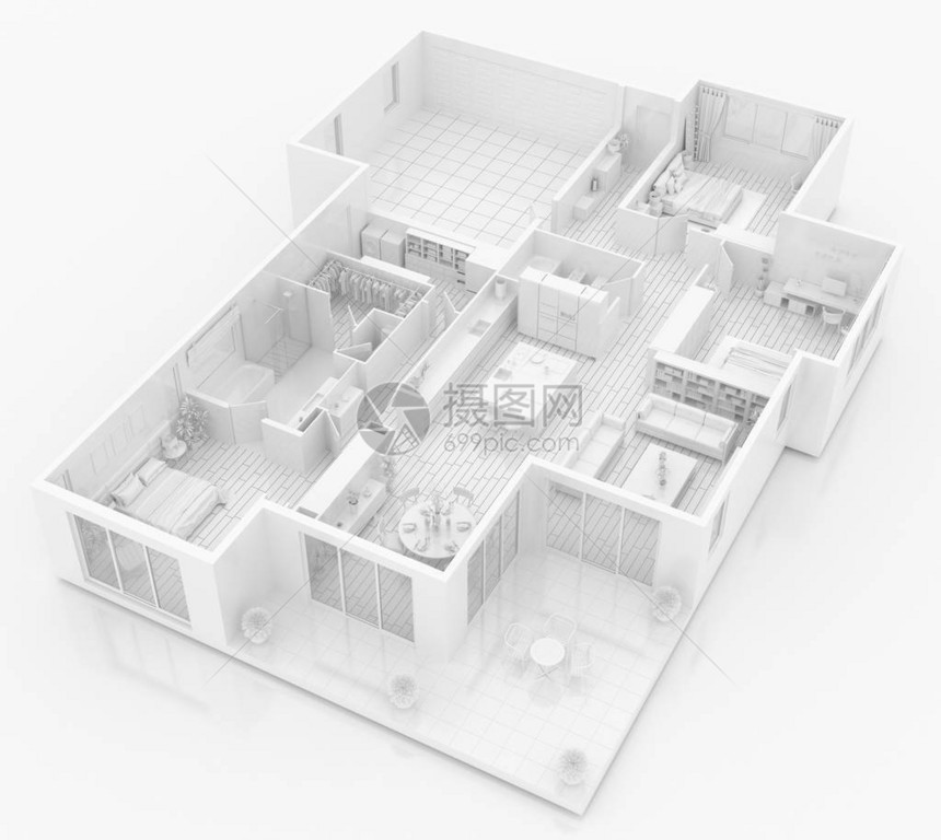 装配家具的家用公图片