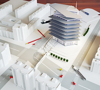 现代建筑的建筑模型说明图片