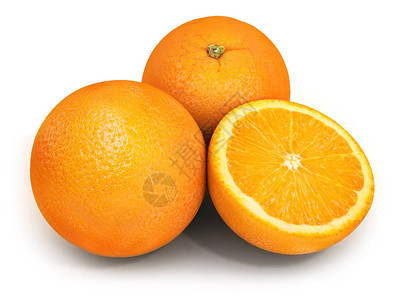 白色背景的三种橙色图片