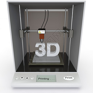 样本3D打印机打印一个单词图片