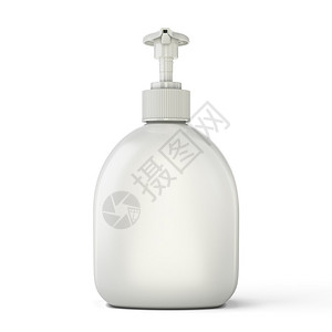 萨博尔在白色背景中隔离的肥皂前视图瓶式模板插画
