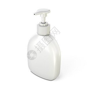 白色背景的肥皂清洁瓶子设计用的模板瓶图片