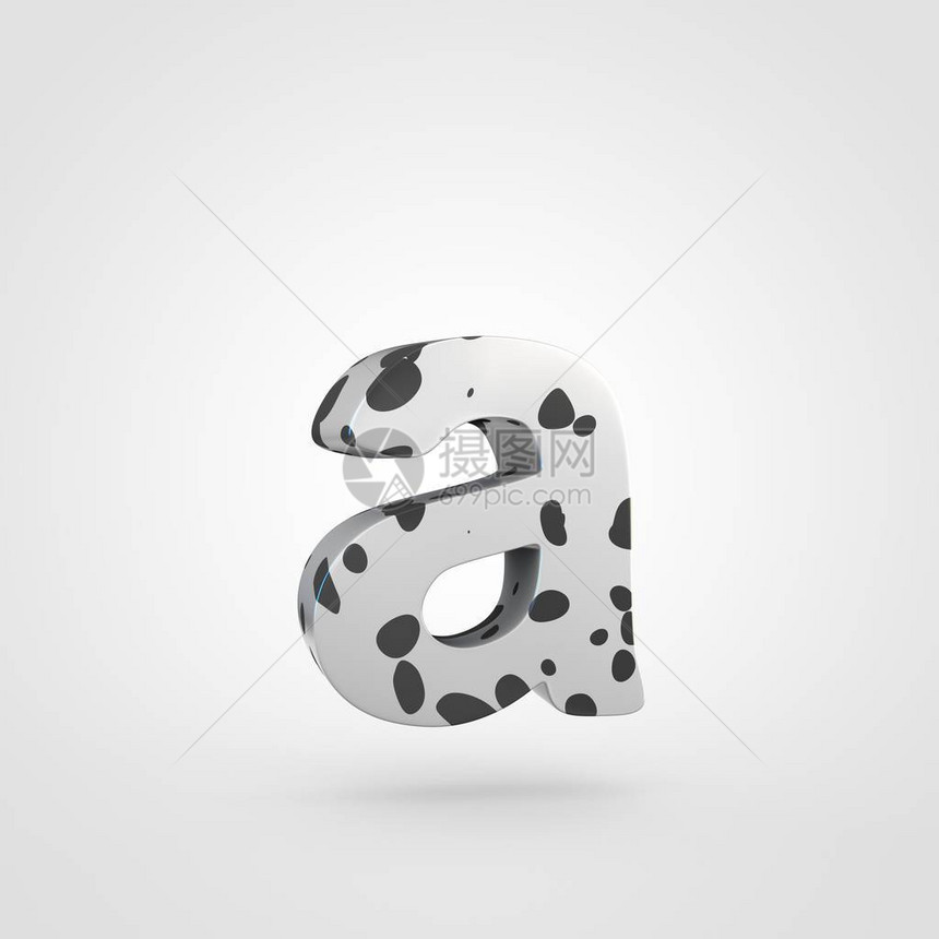 浅灰色背景下写字母A上发现字体的Dalmatia图片