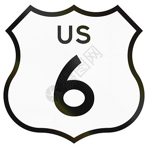 车间6S美国在加利福尼亚的路线盾牌插画