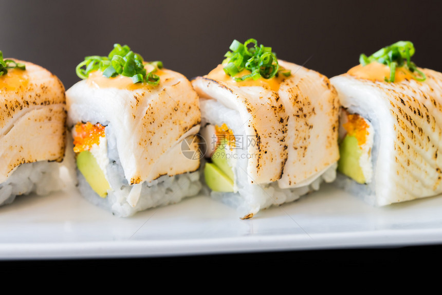 寿司卷健康食品图片