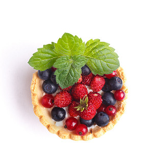 野莓甜点野草莓蓝莓和红醋栗甜馅饼图片