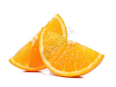一片橙色隔离了白色背景背景图片