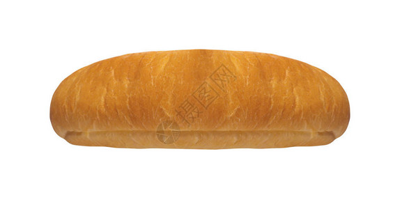 热狗面包上白色孤立图片