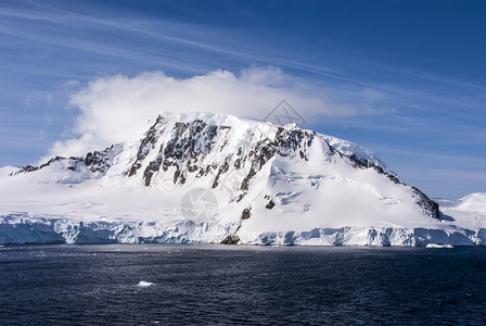 拉迈尔频道南极洲南极半岛帕尔默群岛纽迈耶海峡全球暖背景