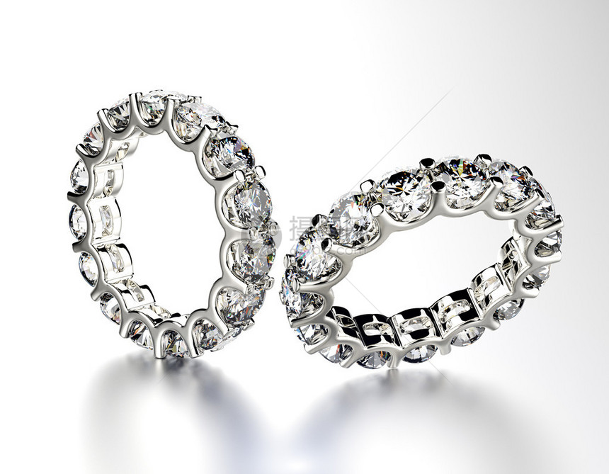 钻石黄金订婚戒指时装珠宝背景图片