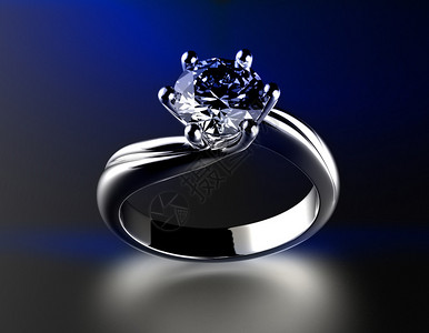 金婚约戒指与钻石或黑背景的莫伊萨尼特交易图片