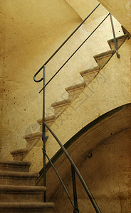 旧楼梯旧图像风格的照片图片