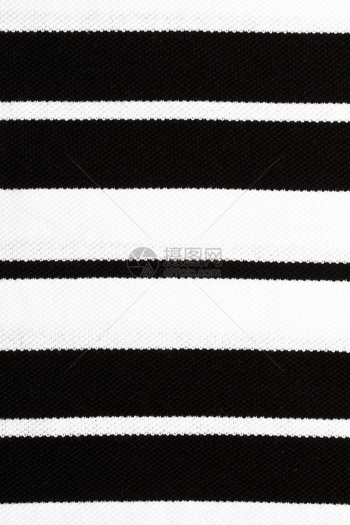 水平条纹图案织物背景白色和黑色图片