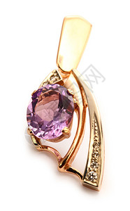 紫水晶和钻石吊坠图片