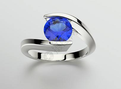 有蓝宝石的漂亮戒指珠宝图片