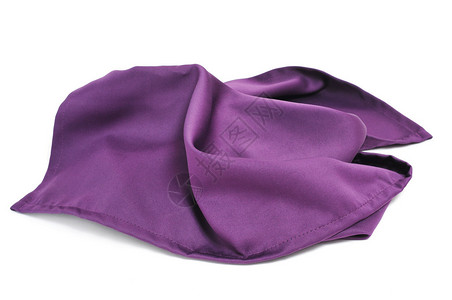 白色背景上的一条紫色丝巾图片