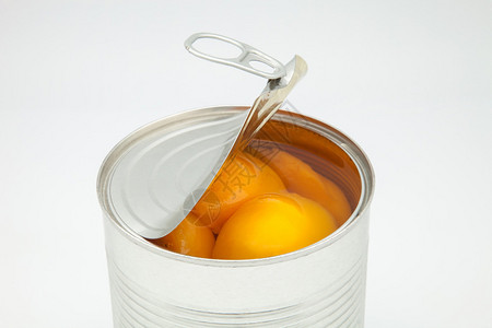 锡鲁罐装桃子背景图片