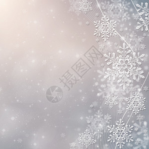 圣诞节背景的白雪花文字空背景图片