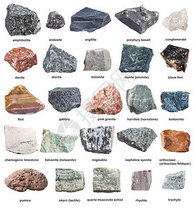 各种原岩其名称在高清图片