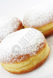 传统斯洛文尼亚甜圈用糖粉图片