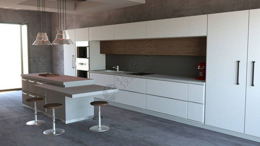 厨房家具室内设计家具和厨房用电器图片