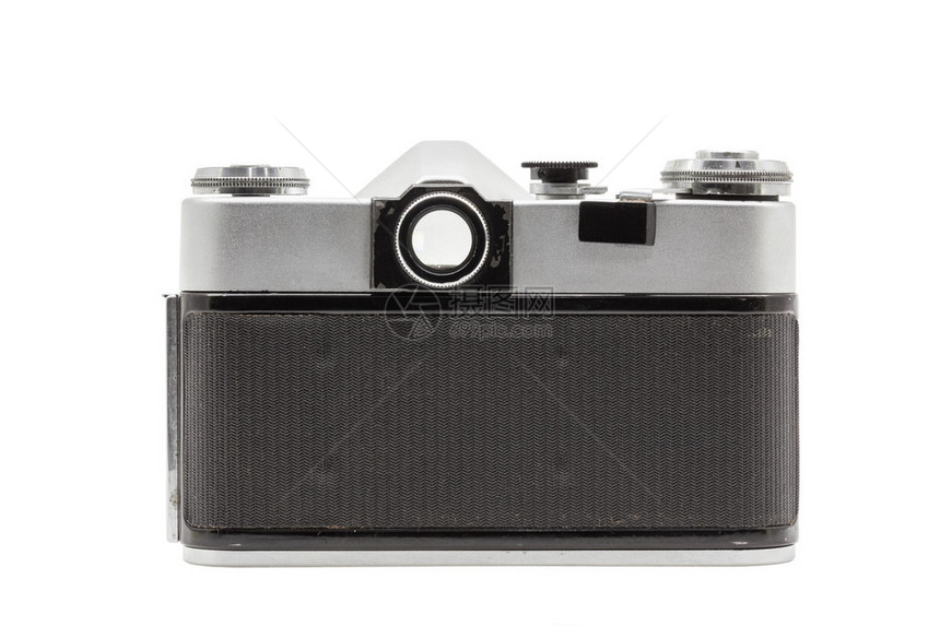 RetroSoviet电影摄像头在白色背景上被隔离苏联反射相机图片