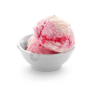 碗有美味的草莓冰淇图片