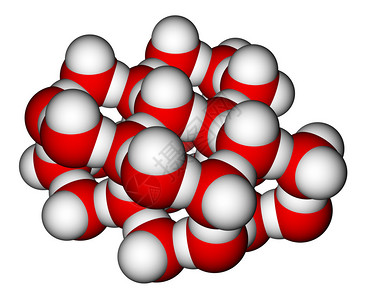 包裹在晶体中的水分子片段图片