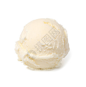 孤立在白色背景上的冰淇淋球背景图片